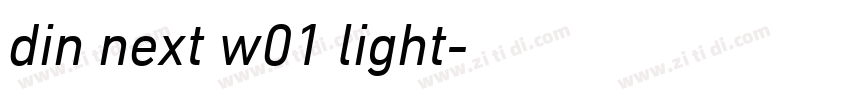 din next w01 light字体转换